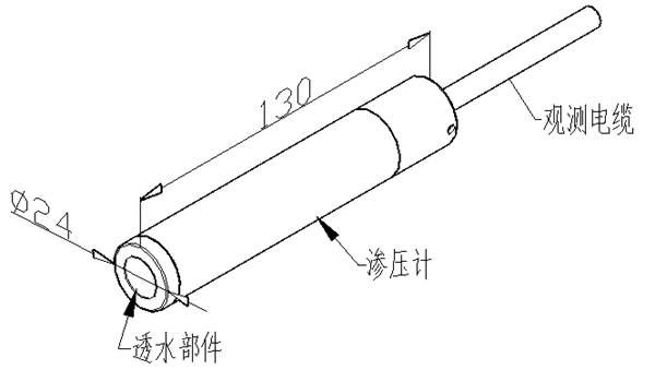 F-VWP型振弦式滲壓計結(jié)構參數(shù)